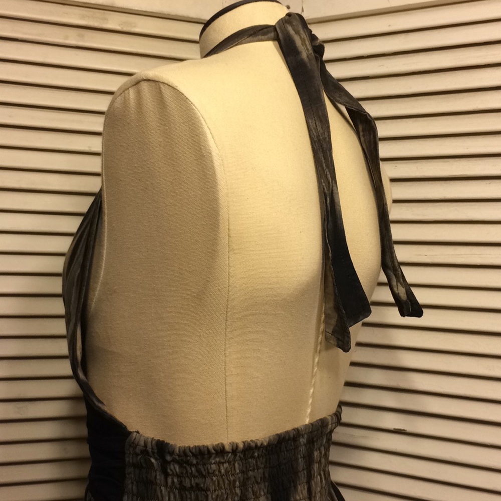 Summer halter dress beach coverup Taupe - Picture 4 of 7